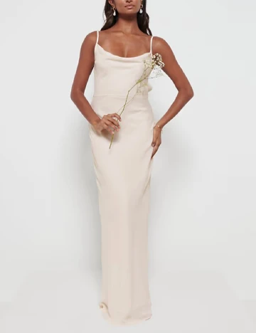 Rochie lunga Pretty Lavish, crem
