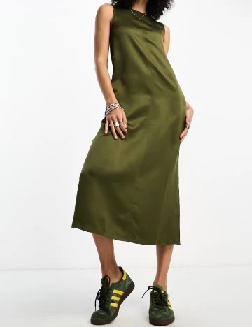 Rochie medie COLLUSION, kaki Verde