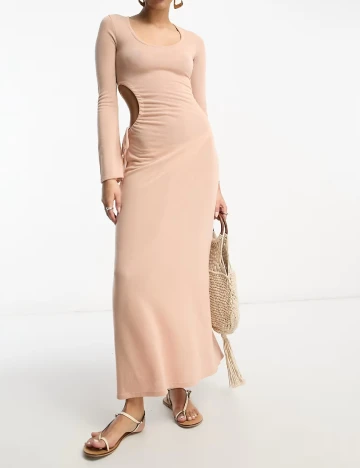 Rochie lunga ASOS, piersica