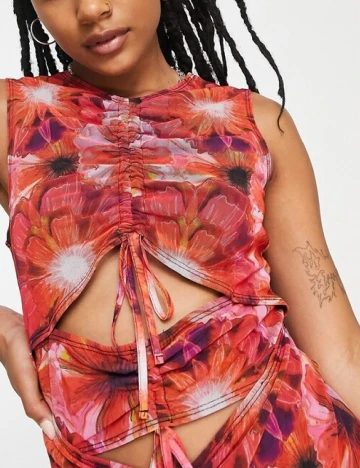 Rochie medie Top Shop, rosu Rosu