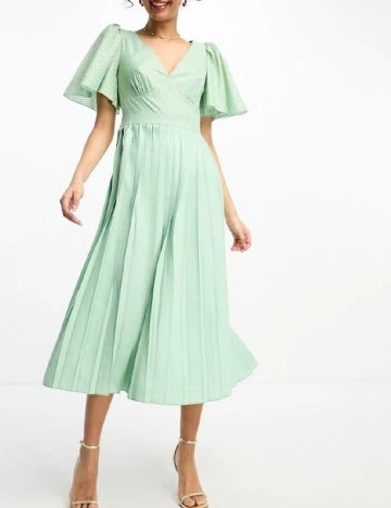 Rochie medie Little Mistress, verde Verde