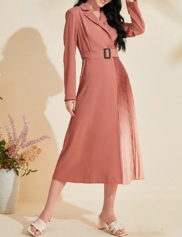 Rochie medie SHEIN, caramiziu