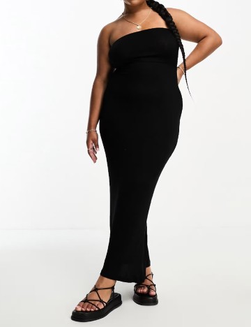 Rochie de plaja ASOS Curve, negru