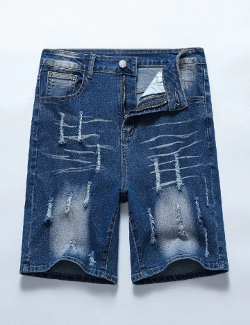 Pantaloni scurti Shein Kids, albastru Albastru