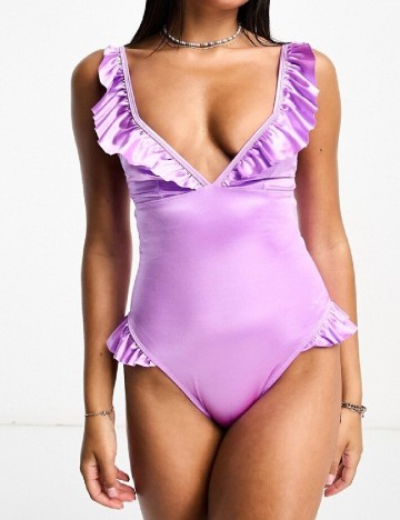 
						Costum de baie ASOS, mov