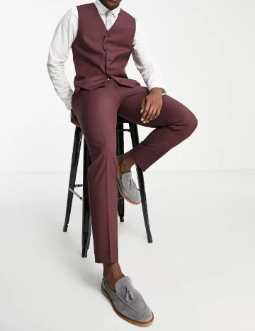 Pantaloni ASOS, visiniu Rosu