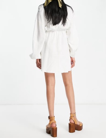 Rochie scurta ASOS, ecru