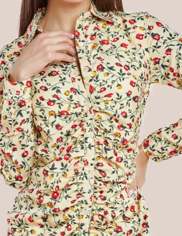 Rochie medie City Goddess, crem Crem