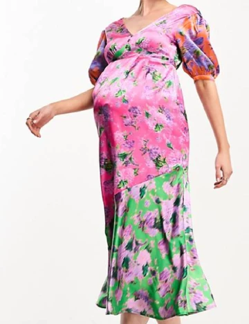 Rochie medie Hope & Ivy Maternity, mix culori