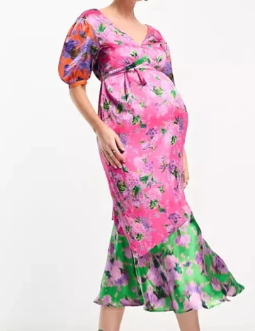 Rochie medie Hope & Ivy Maternity, mix culori