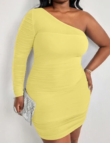 Rochie scurta SHEIN CURVE, galben
