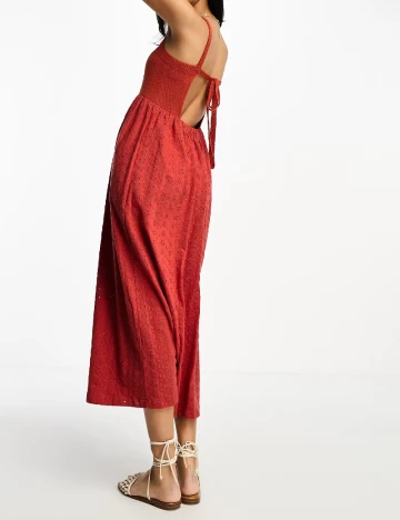 Rochie medie ASOS, caramiziu Rosu
