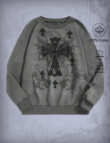 Bluza Romwe, gri