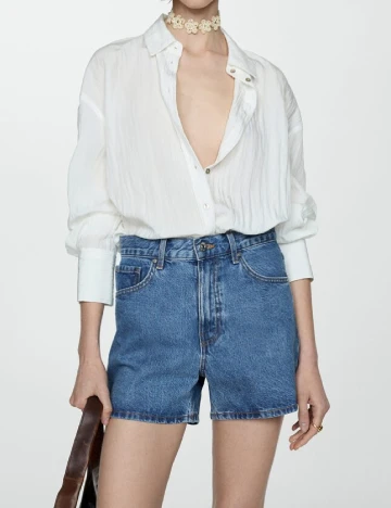 Pantaloni scurti Mango, albastru Albastru
