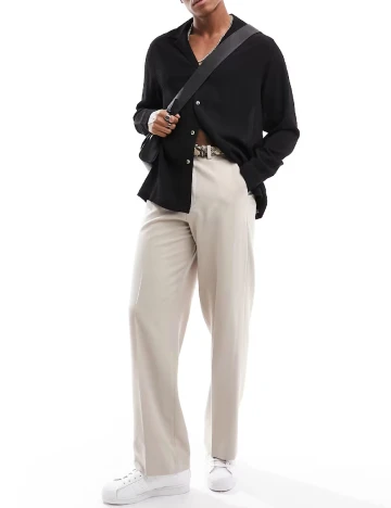Camasa ASOS, negru Negru