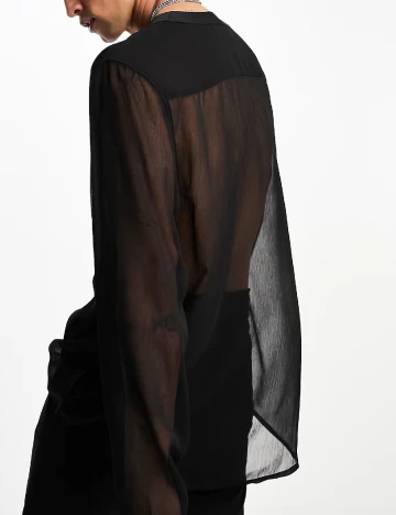 Camasa ASOS, negru Negru