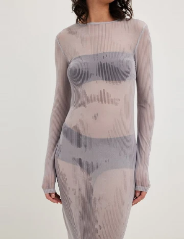 Rochie medie NA-KD, gri Gri
