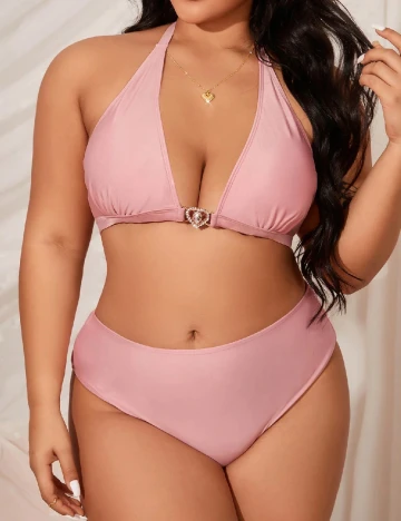 Costum de baie SHEIN CURVE, roz Roz