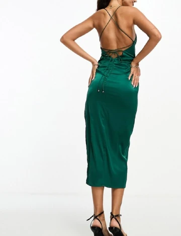 Rochie medie Parallel Lines, verde Verde