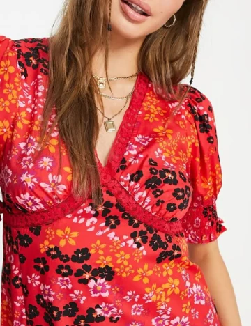 Rochie lunga Influence, rosu Rosu