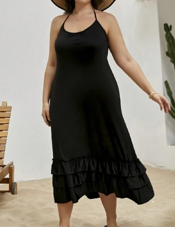 Rochie de plaja SHEIN CURVE, negru