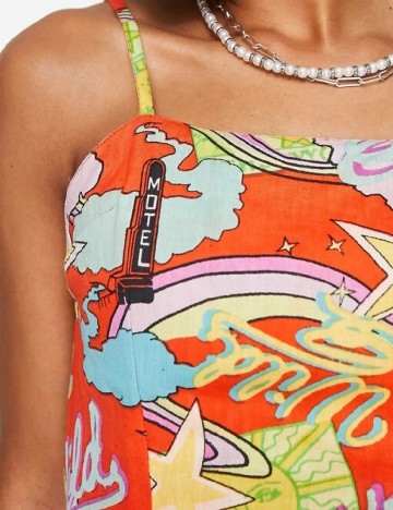 Rochie scurta ASOS, mix culori