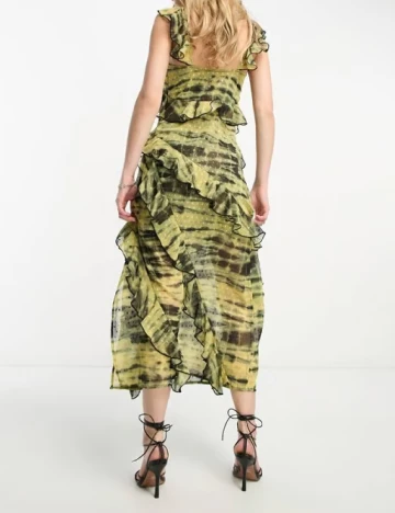 Rochie medie ASOS, verde Verde