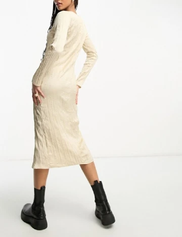 Rochie lunga Monki, crem Crem