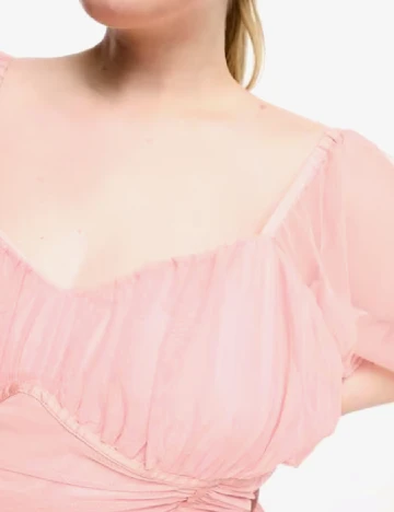 Rochie scurta Simply Be Plus Size, roz Roz