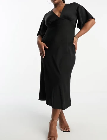Rochie medie ASOS Curve, negru Negru