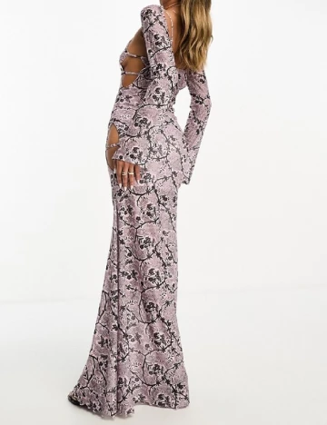 Rochie lunga Annorlunda, roz Roz