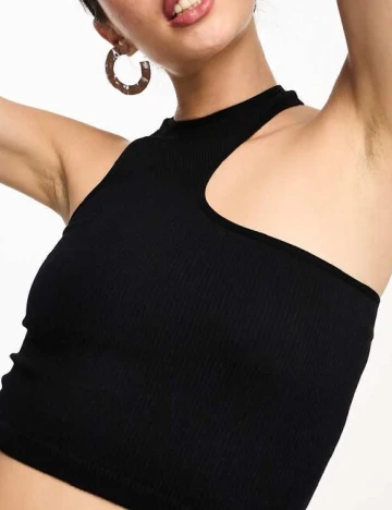 Set topuri Bershka, negru/gri Negru