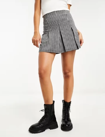 Fusta ASOS, alb/negru Alb