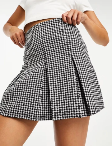 Fusta ASOS, alb/negru Alb