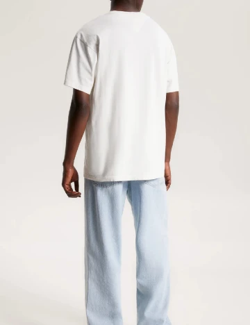 Tricou Tommy Jeans, ecru Alb
