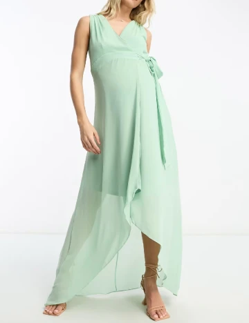 Rochie lunga TFNC London Maternity, verde Verde