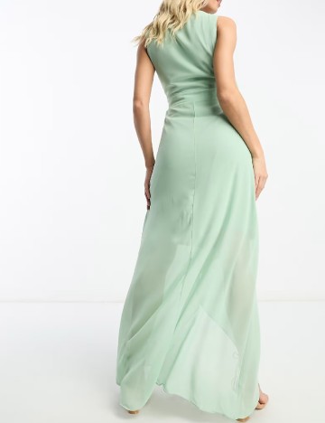 Rochie lunga TFNC London Maternity, verde
