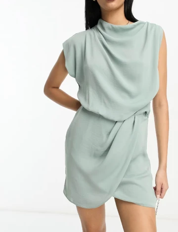 Rochie scurta ASOS, verde Verde