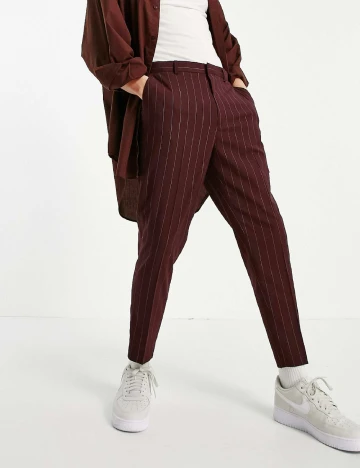 Pantaloni ASOS, visiniu Rosu