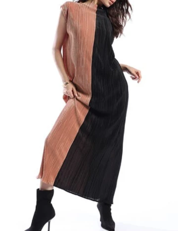 Rochie lunga ASOS, negru/maro Negru