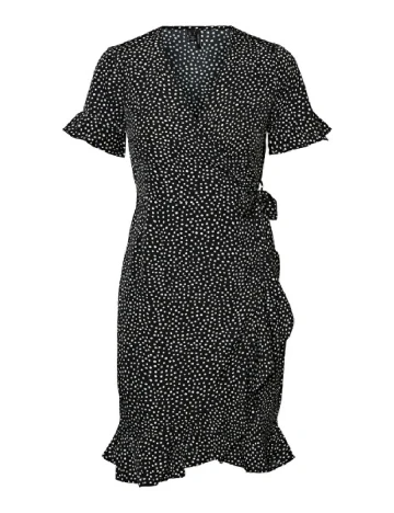 Rochie scurta Vero Moda, negru/alb Negru