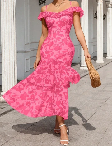 Rochie lunga SHEIN, roz Roz