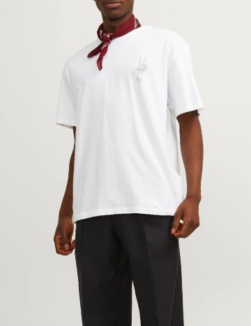 
						Tricou Oversize Jack&Jones, alb