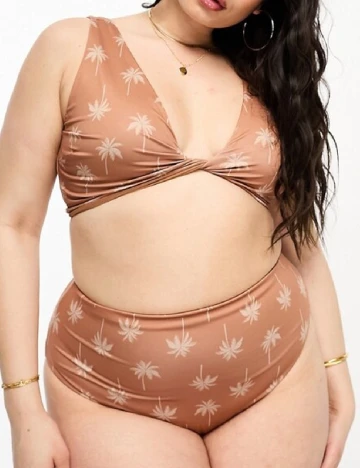 Chilot de  baie ASOS Curve, maro Maro