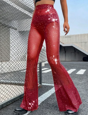 Pantaloni SHEIN, rosu