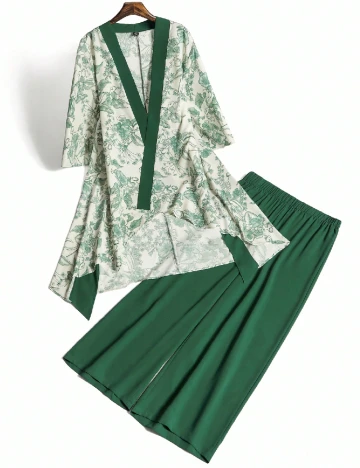 Compleu SHEIN CURVE, verde Verde