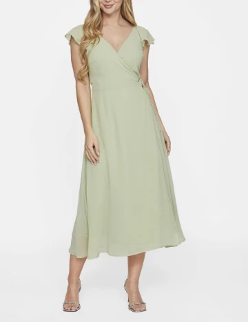 Rochie medie Vila, verde Verde