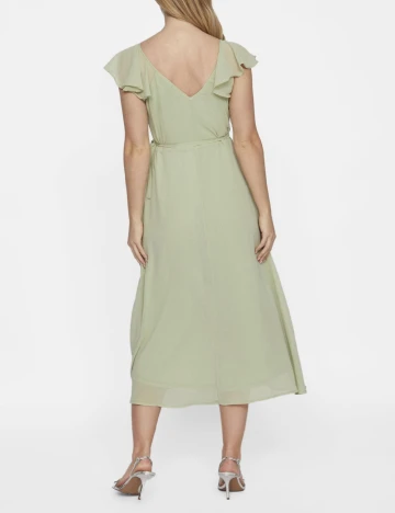 Rochie medie Vila, verde Verde