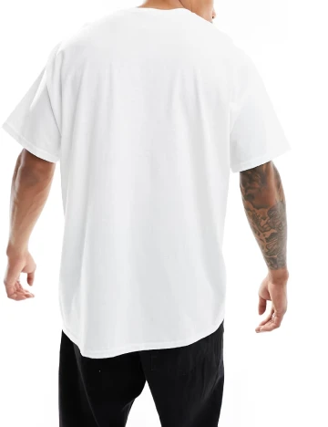 Tricou Oversize ASOS, alb Alb