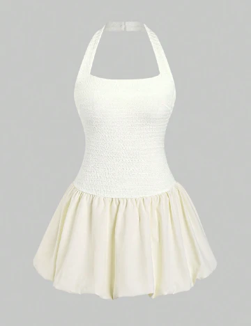 Rochie scurta SHEIN, ecru